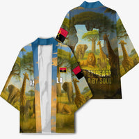 Angola Kimono with Savannah Wildlife Design and African Animal - Wonder Print Shop