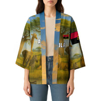 Angola Kimono with Savannah Wildlife Design and African Animal - Wonder Print Shop