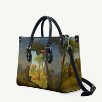 Angola Leather Bag with Savannah Wildlife Design and African Animal - Wonder Print Shop