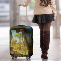 Angola Luggage Cover with Savannah Wildlife Design and African Animal - Wonder Print Shop