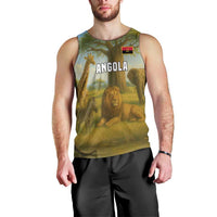 Angola Men Tank Top with Savannah Wildlife Design and African Animal - Wonder Print Shop