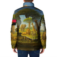 Angola Padded Jacket with Savannah Wildlife Design and African Animal - Wonder Print Shop