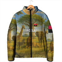 Angola Padded Jacket with Savannah Wildlife Design and African Animal - Wonder Print Shop