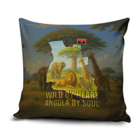 Angola Pillow Cover with Savannah Wildlife Design and African Animal - Wonder Print Shop