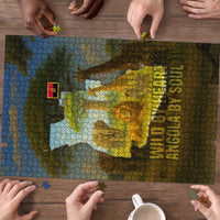 Angola Puzzle with Savannah Wildlife Design and African Animal - Wonder Print Shop
