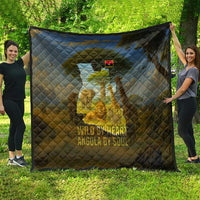 Angola Quilt with Savannah Wildlife Design and African Animal - Wonder Print Shop