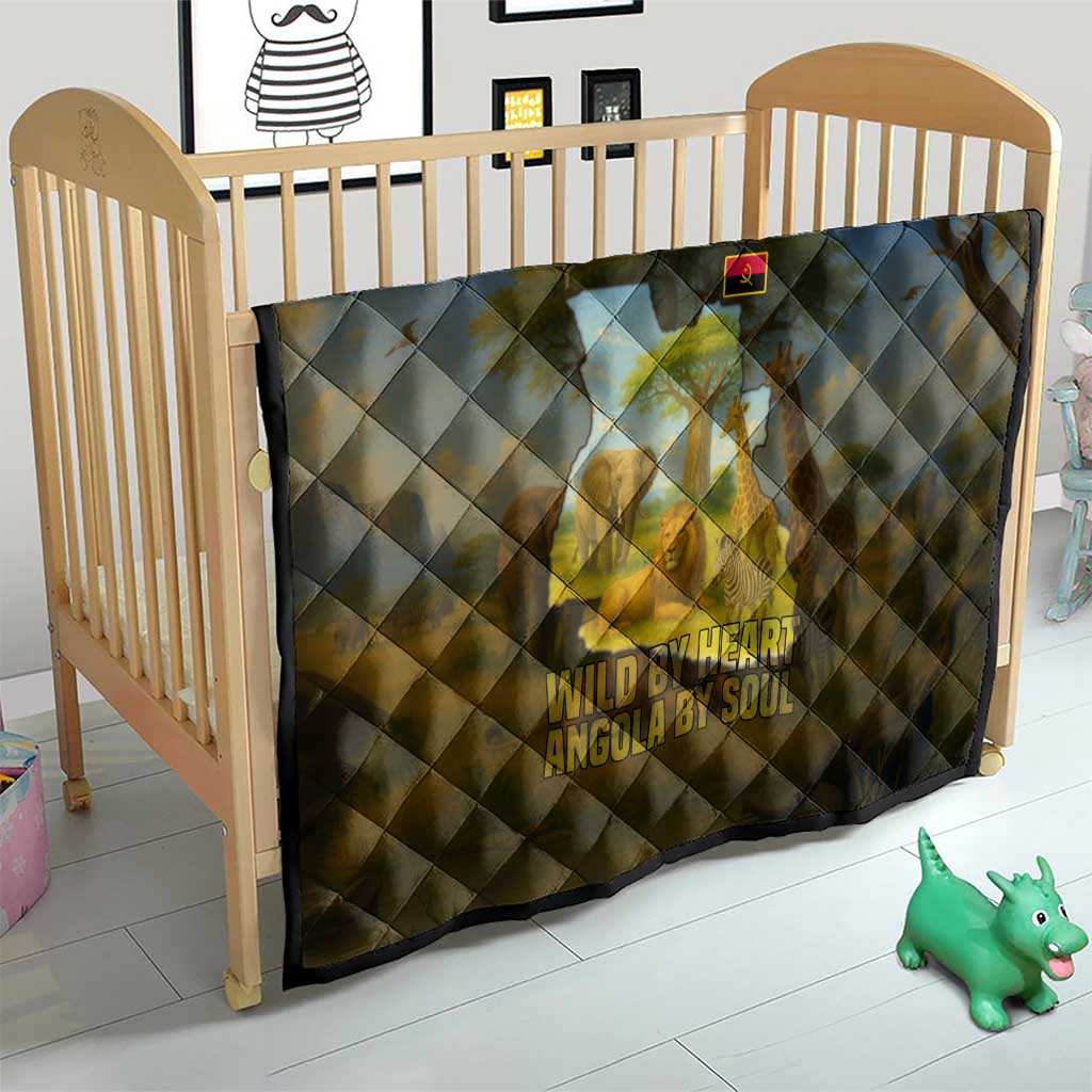 Angola Quilt with Savannah Wildlife Design and African Animal - Wonder Print Shop