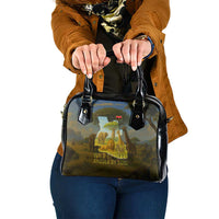 Angola Shoulder Handbag with Savannah Wildlife Design and African Animal - Wonder Print Shop