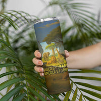 Angola Skinny Tumbler with Savannah Wildlife Design and African Animal - Wonder Print Shop