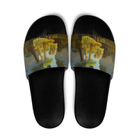 Angola Slide Sandals with Savannah Wildlife Design and African Animal - Wonder Print Shop