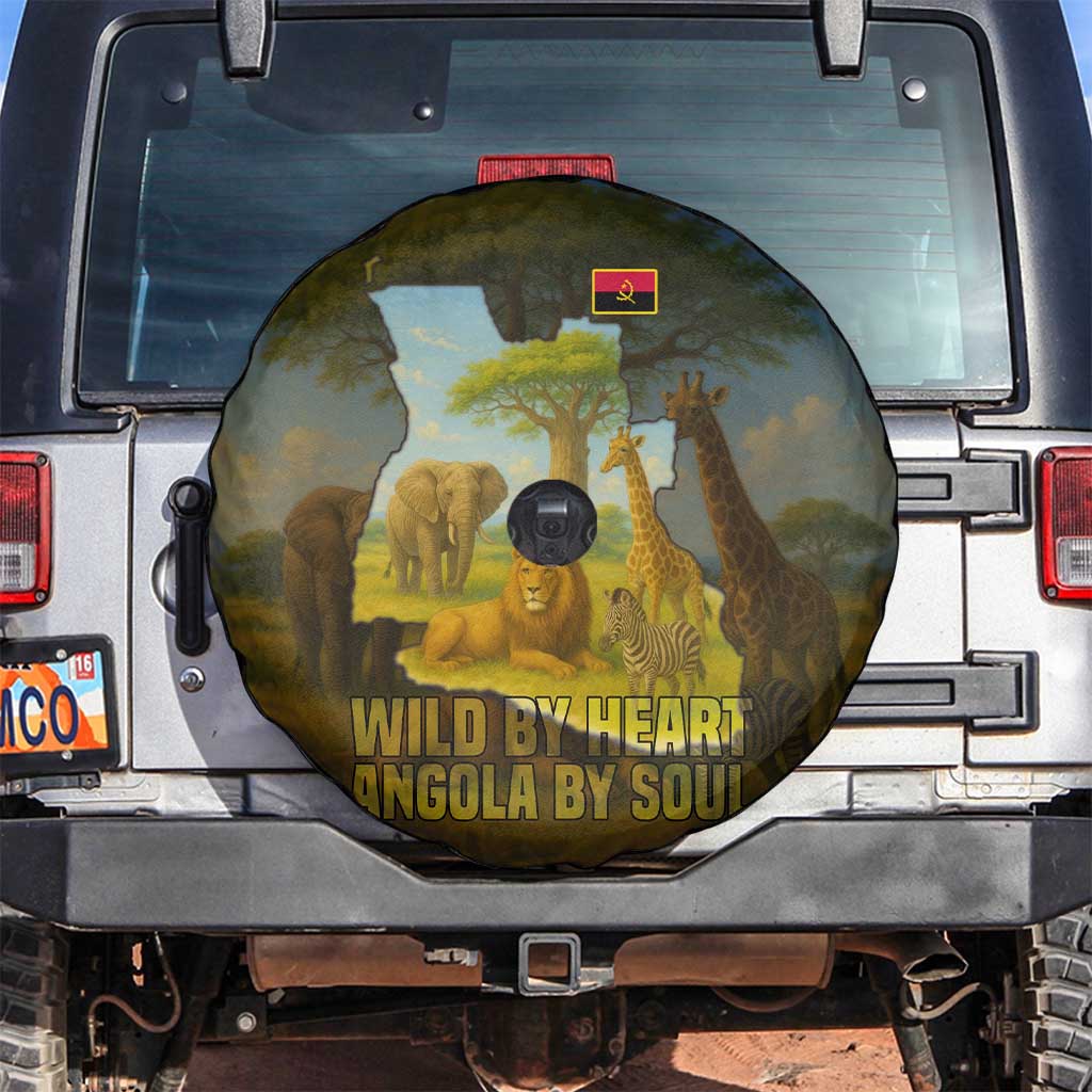 Angola Spare Tire Cover with Savannah Wildlife Design and African Animal - Wonder Print Shop