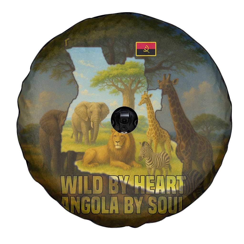 Angola Spare Tire Cover with Savannah Wildlife Design and African Animal - Wonder Print Shop