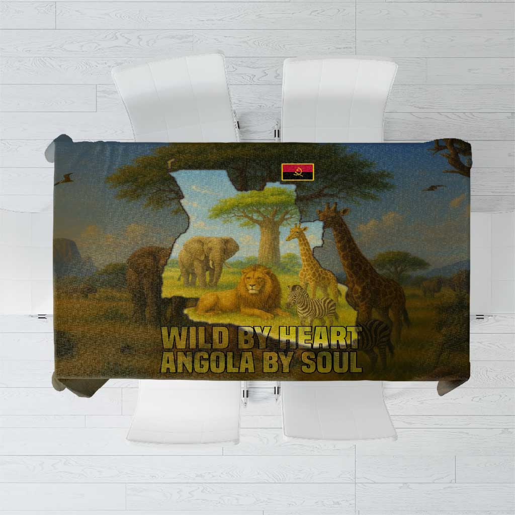 Angola Tablecloth with Savannah Wildlife Design and African Animal - Wonder Print Shop