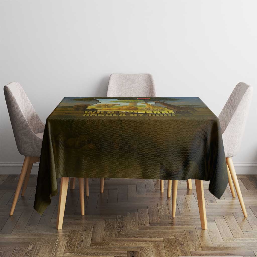 Angola Tablecloth with Savannah Wildlife Design and African Animal - Wonder Print Shop