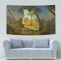 Angola Tapestry with Savannah Wildlife Design and African Animal - Wonder Print Shop