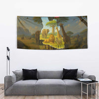 Angola Tapestry with Savannah Wildlife Design and African Animal - Wonder Print Shop
