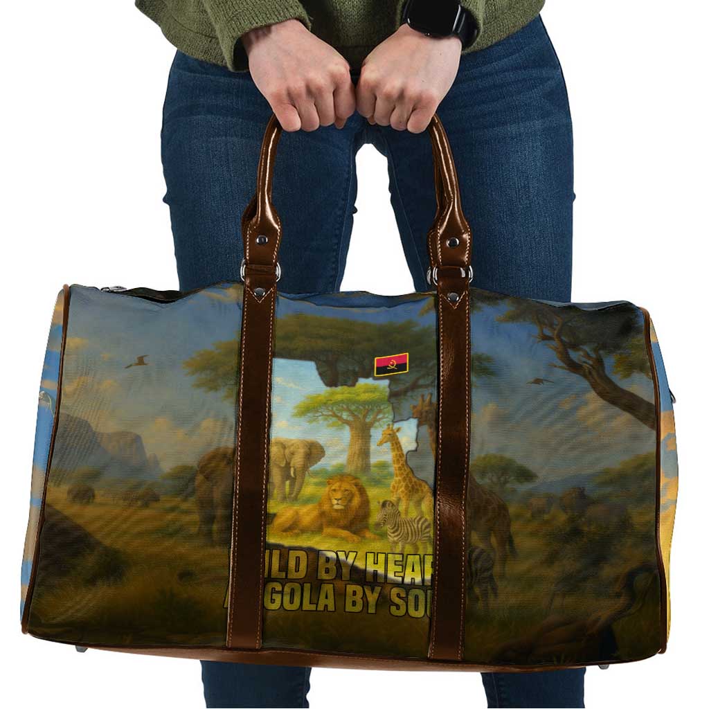 Angola Travel Bag with Savannah Wildlife Design and African Animal - Wonder Print Shop