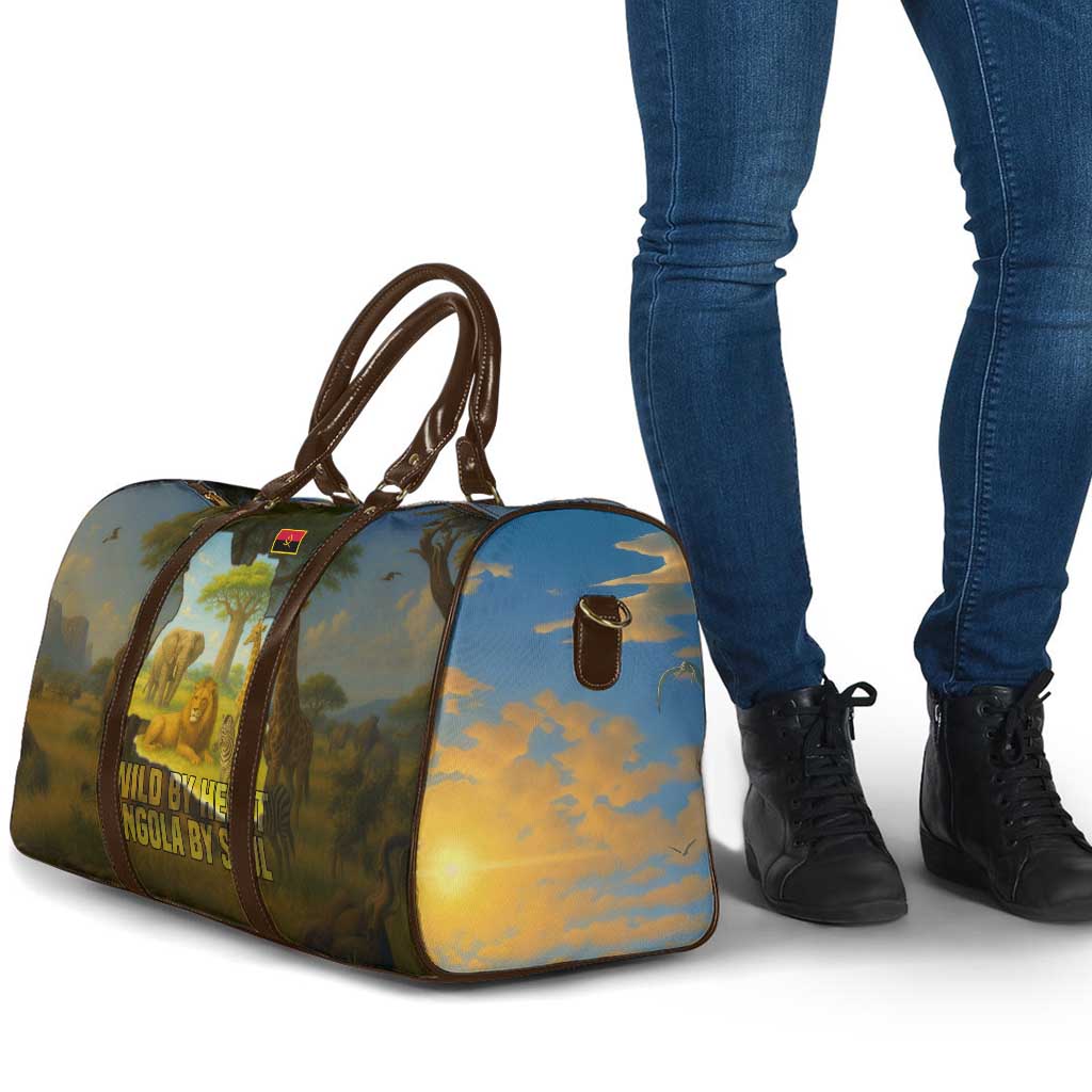 Angola Travel Bag with Savannah Wildlife Design and African Animal - Wonder Print Shop