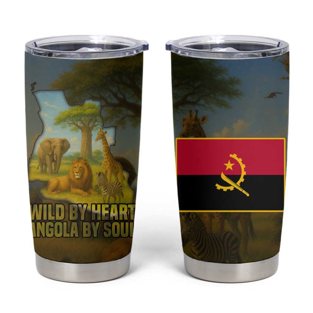 Angola Tumbler Cup with Savannah Wildlife Design and African Animal - Wonder Print Shop