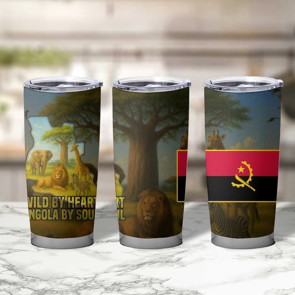 Angola Tumbler Cup with Savannah Wildlife Design and African Animal - Wonder Print Shop