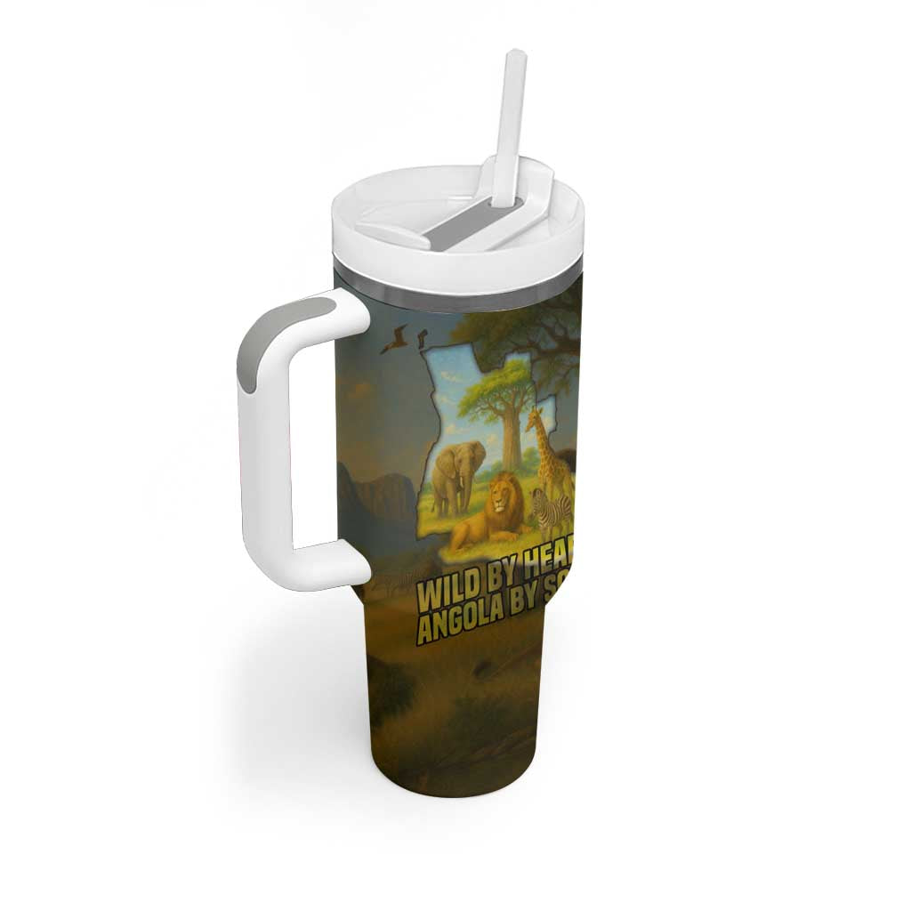 Angola Tumbler With Handle with Savannah Wildlife Design and African Animal - Wonder Print Shop
