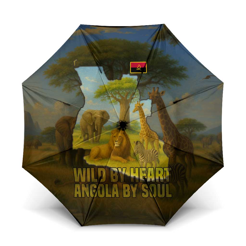 Angola Umbrella with Savannah Wildlife Design and African Animal - Wonder Print Shop