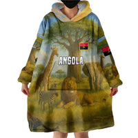 Angola Wearable Blanket Hoodie with Savannah Wildlife Design and African Animal - Wonder Print Shop