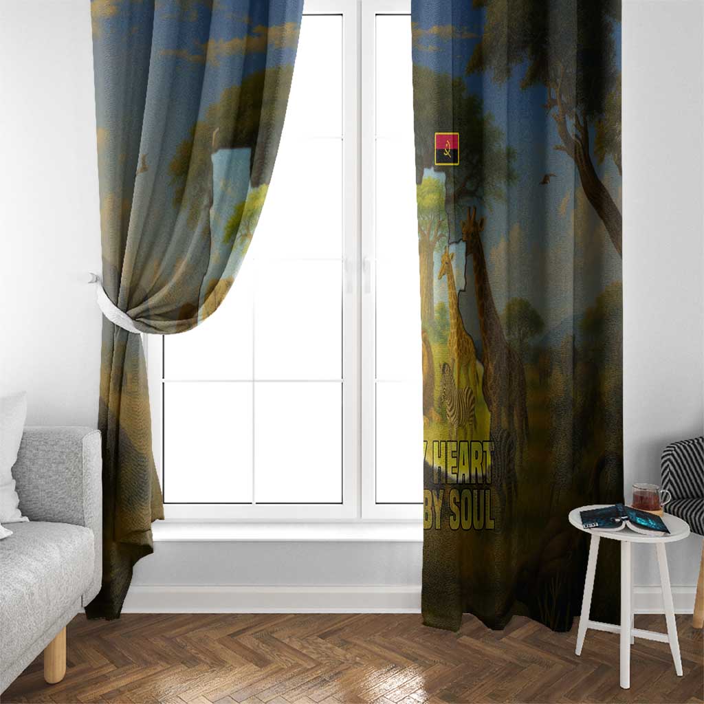 Angola Window Curtain with Savannah Wildlife Design and African Animal - Wonder Print Shop