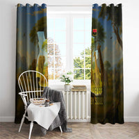 Angola Window Curtain with Savannah Wildlife Design and African Animal - Wonder Print Shop