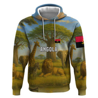Angola Zip Hoodie with Savannah Wildlife Design and African Animal - Wonder Print Shop