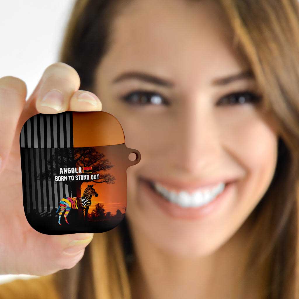 Angola AirPods Case with Sunset Zebra Design and African Nature - Wonder Print Shop