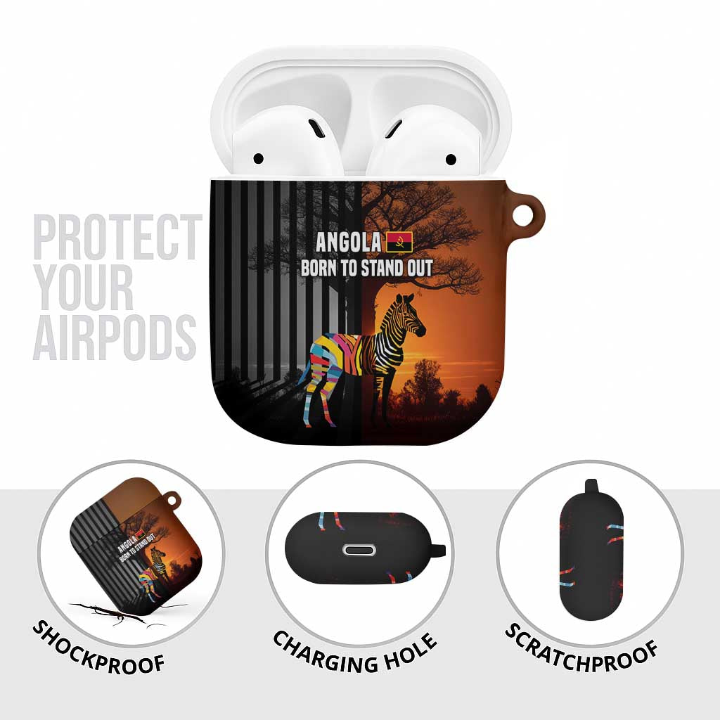 Angola AirPods Case with Sunset Zebra Design and African Nature - Wonder Print Shop