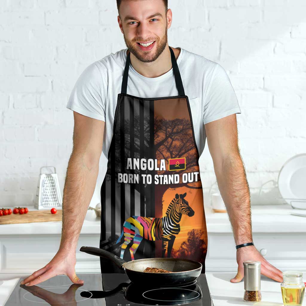Angola Apron with Sunset Zebra Design and African Nature - Wonder Print Shop
