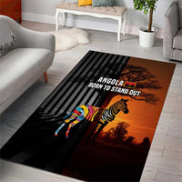 Angola Area Rug with Sunset Zebra Design and African Nature - Wonder Print Shop