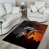 Angola Area Rug with Sunset Zebra Design and African Nature - Wonder Print Shop
