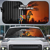 Angola Auto Sun Shade with Sunset Zebra Design and African Nature - Wonder Print Shop