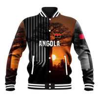 Angola Baseball Jacket with Sunset Zebra Design and African Nature - Wonder Print Shop