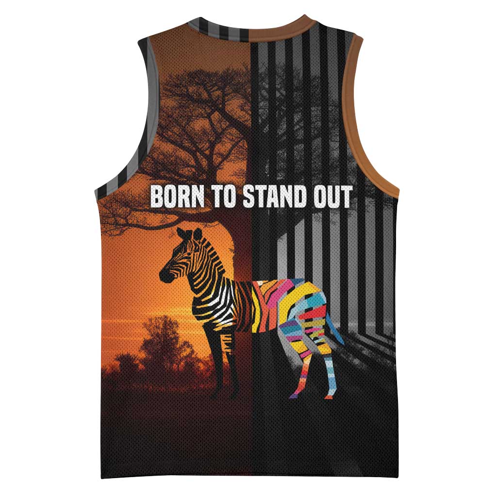 Angola Basketball Jersey with Sunset Zebra Design and African Nature - Wonder Print Shop