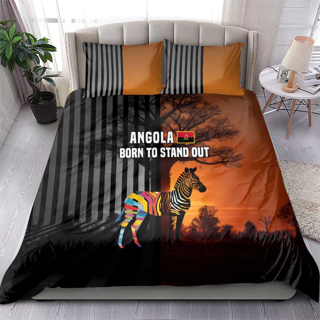 Angola Bedding Set with Sunset Zebra Design and African Nature - Wonder Print Shop