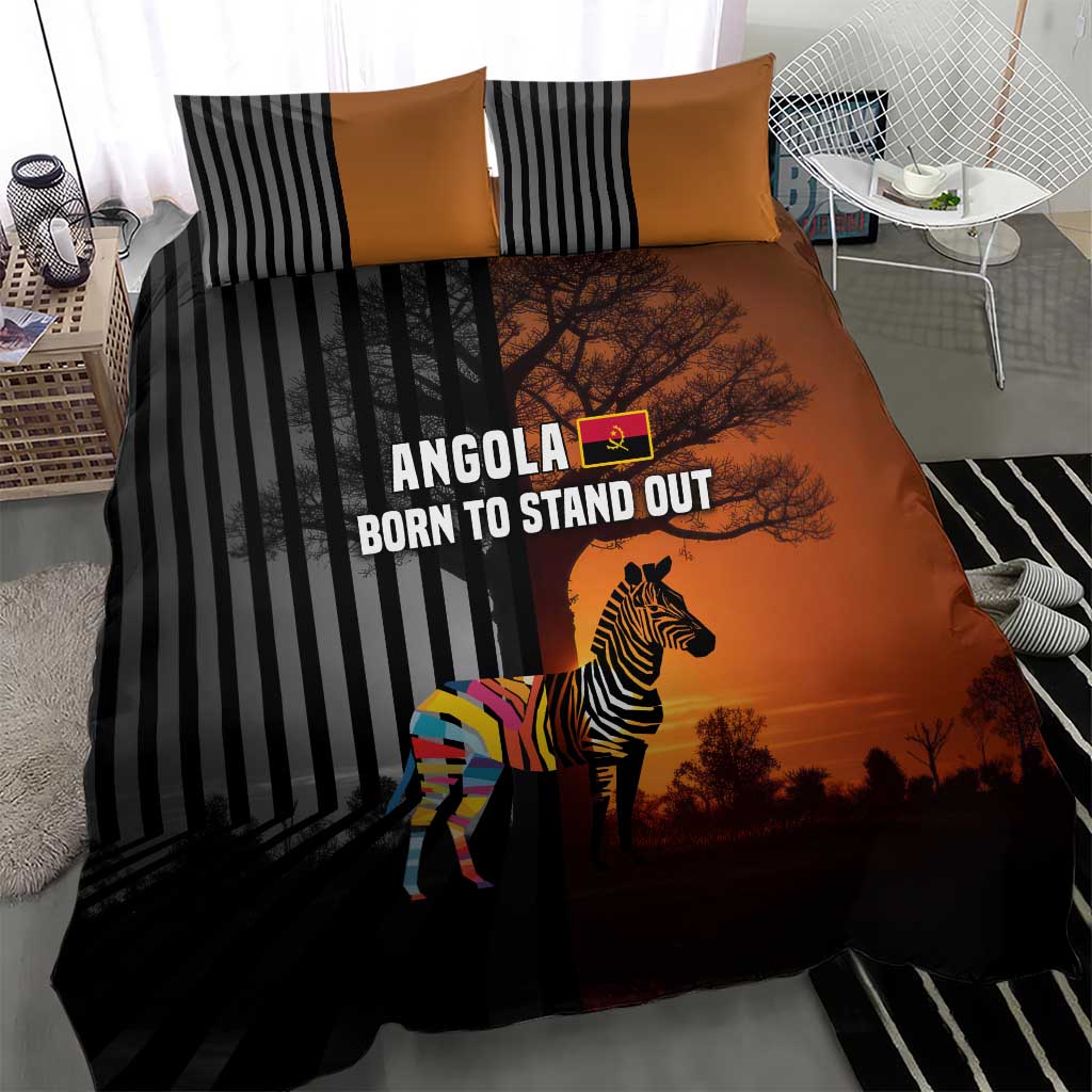 Angola Bedding Set with Sunset Zebra Design and African Nature - Wonder Print Shop