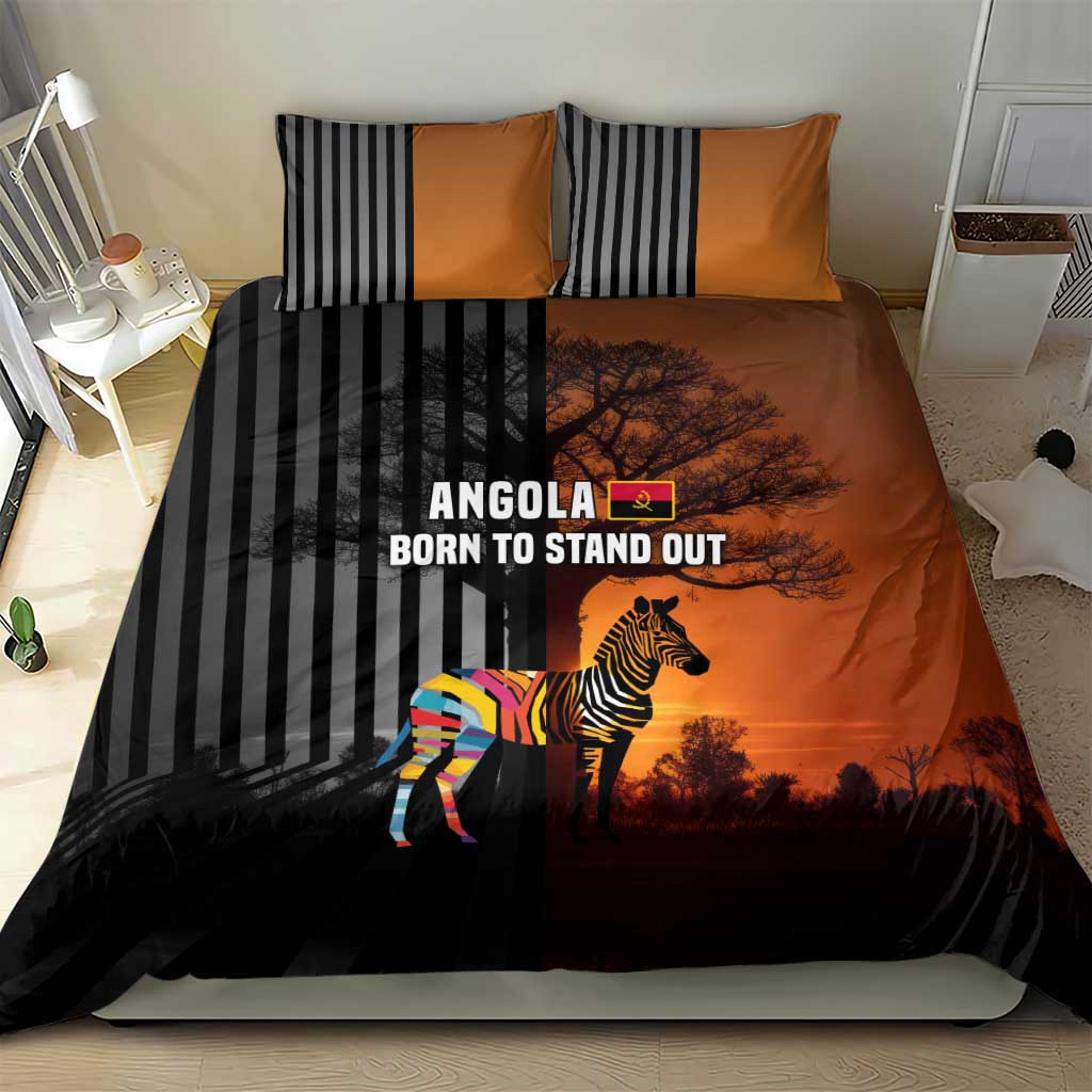 Angola Bedding Set with Sunset Zebra Design and African Nature - Wonder Print Shop