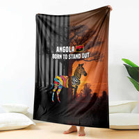 Angola Blanket with Sunset Zebra Design and African Nature - Wonder Print Shop