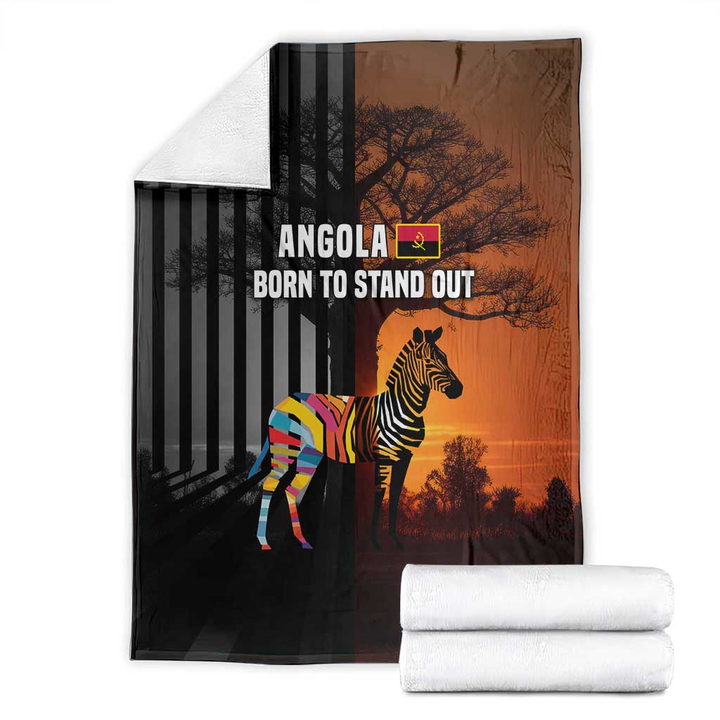 Angola Blanket with Sunset Zebra Design and African Nature - Wonder Print Shop