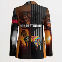 Angola Blazer with Sunset Zebra Design and African Nature - Wonder Print Shop