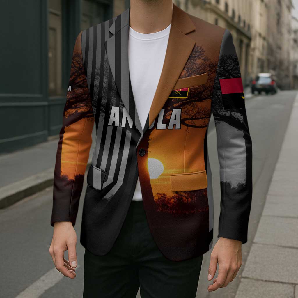 Angola Blazer with Sunset Zebra Design and African Nature - Wonder Print Shop