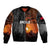 Angola Bomber Jacket with Sunset Zebra Design and African Nature - Wonder Print Shop