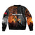Angola Bomber Jacket with Sunset Zebra Design and African Nature - Wonder Print Shop