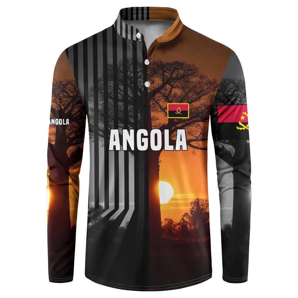 Angola Button Sweatshirt with Sunset Zebra Design and African Nature - Wonder Print Shop