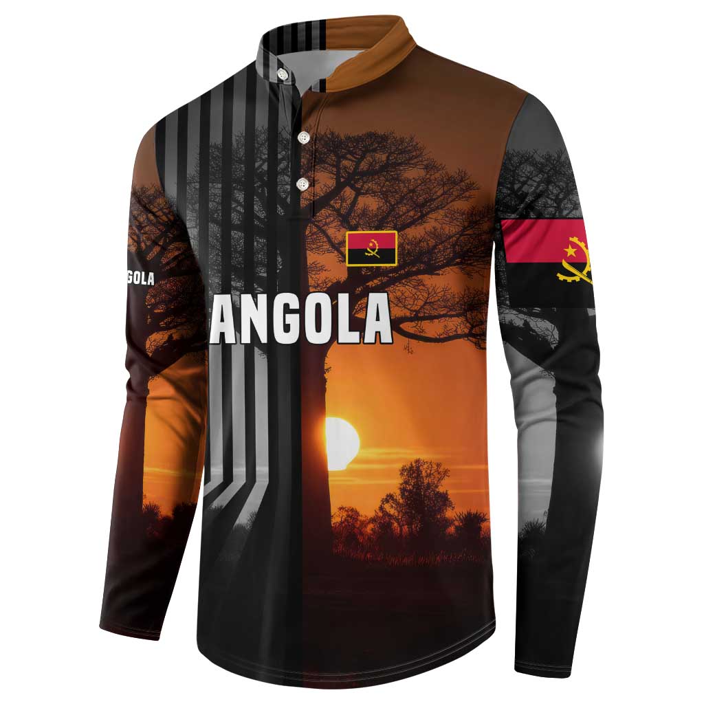 Angola Button Sweatshirt with Sunset Zebra Design and African Nature - Wonder Print Shop