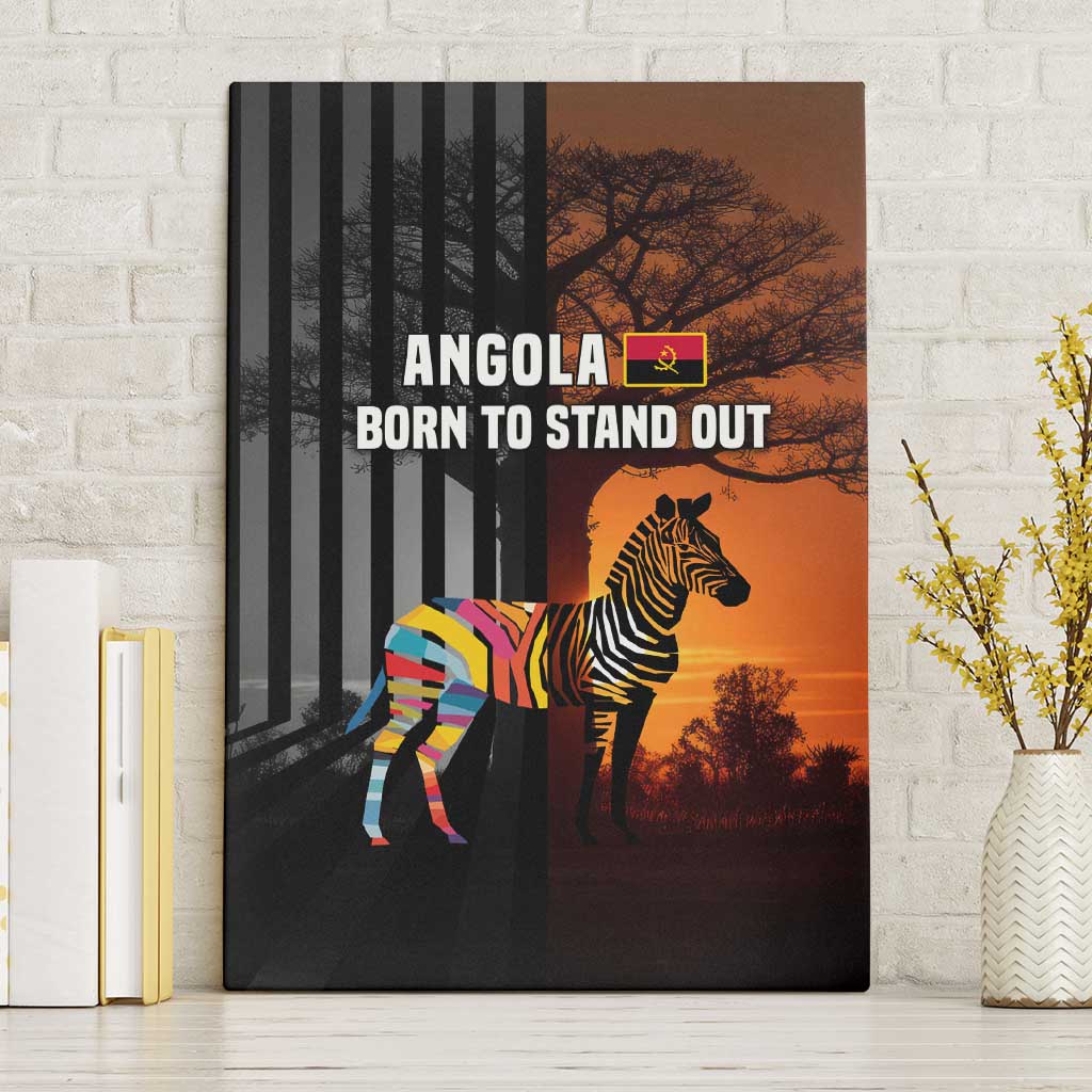 Angola Canvas Wall Art with Sunset Zebra Design and African Nature - Wonder Print Shop